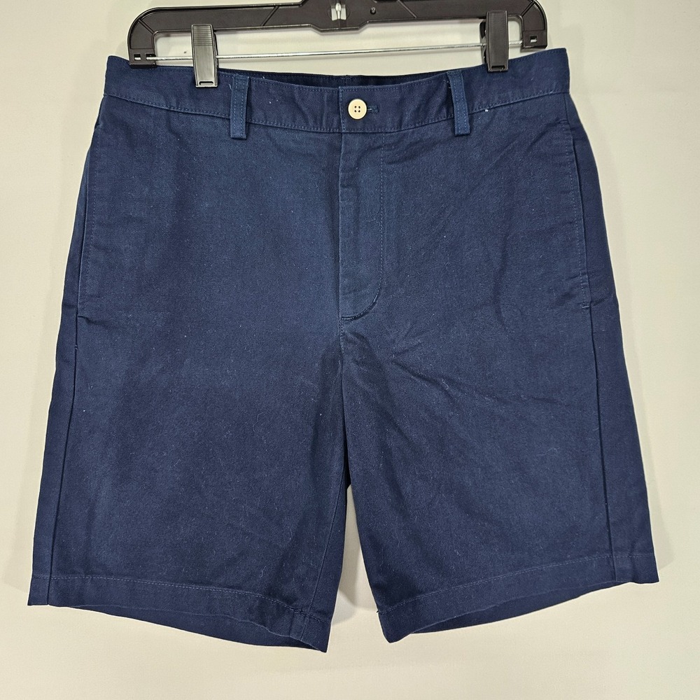 Vineyard Vines Men's Chino Shorts Flat Front Navy Blue Cotton Club‎ Short Sz 30